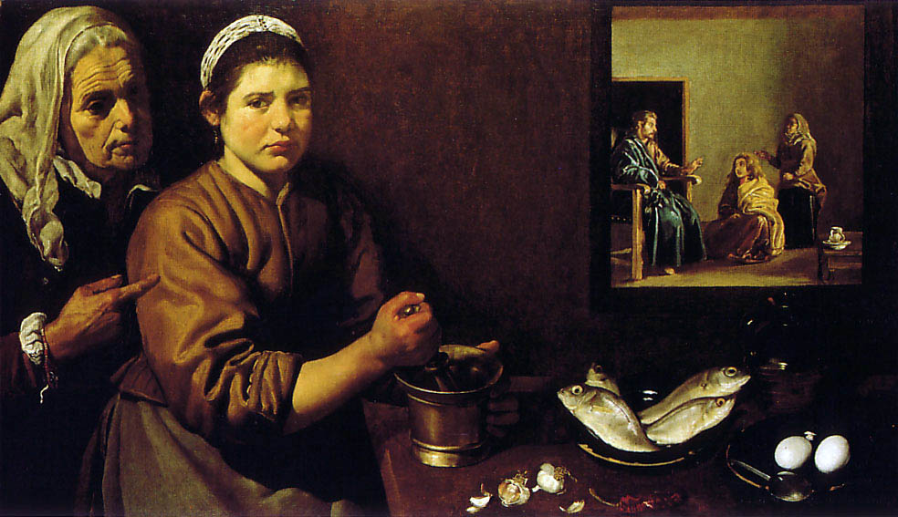 Christ in the House of Martha and Mary, 1618 by Diego Velázquez