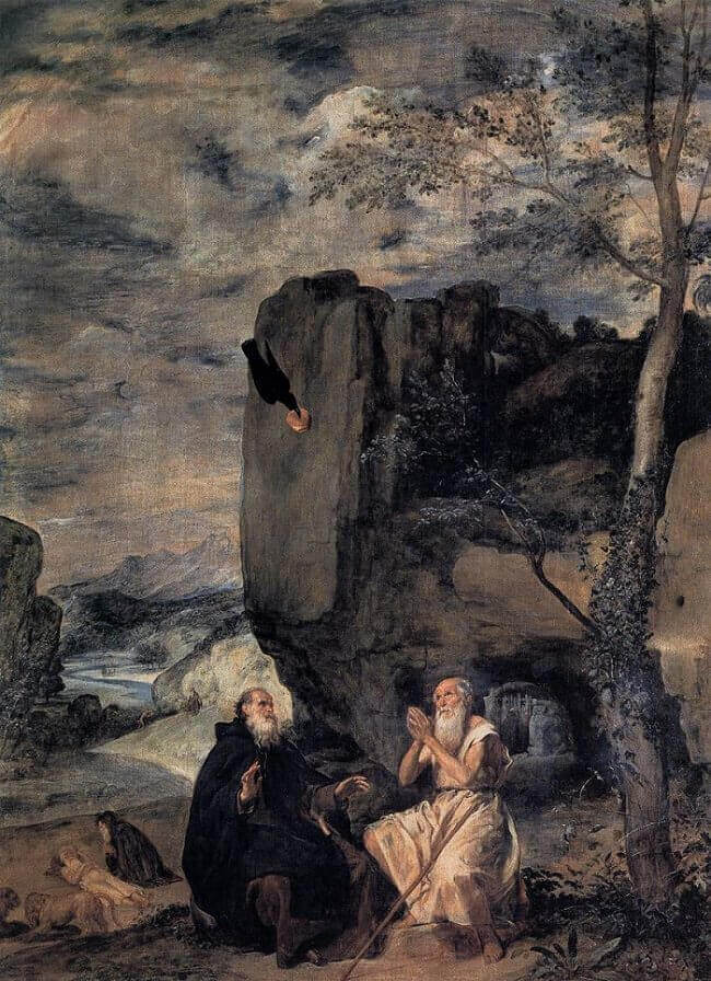 St Anthony Abbot and St Paul the Hermit, 1635 by Diego Velázquez